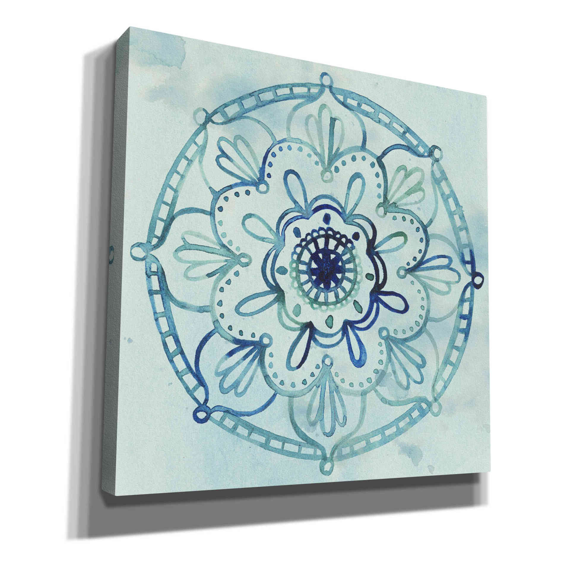 'Watercolor Mandala IV' by Grace Popp, Canvas Wall Glass