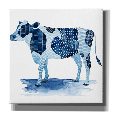Image of 'Cobalt Farm Animals I' by Grace Popp, Canvas Wall Glass