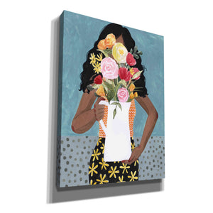 'Flower Vase Girl I' by Grace Popp, Canvas Wall Glass