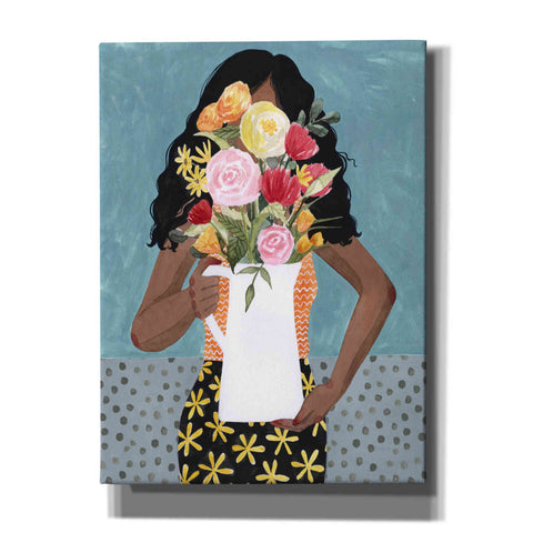 Image of 'Flower Vase Girl I' by Grace Popp, Canvas Wall Glass