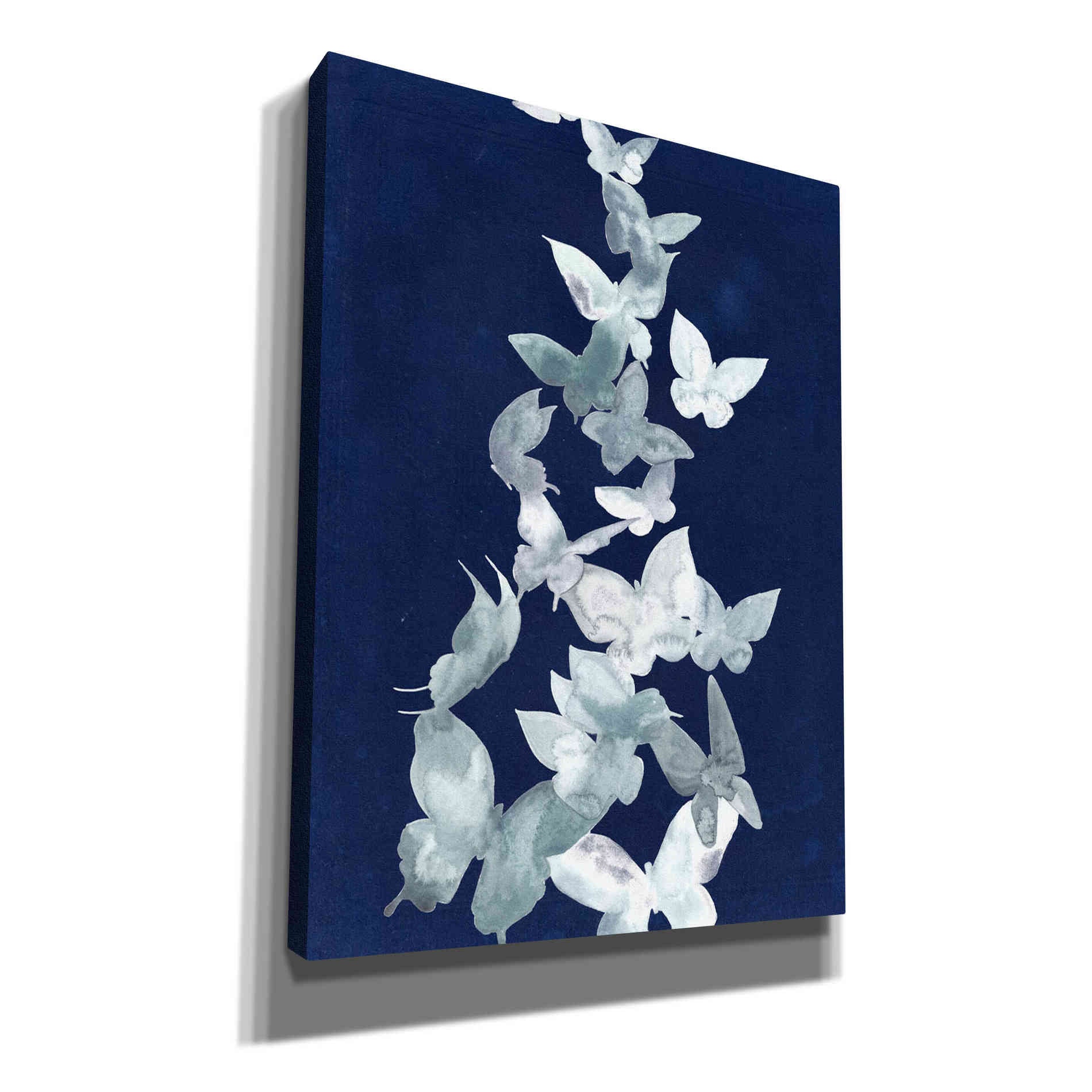 'Indigo Butterfly Falls II' by Grace Popp, Canvas Wall Glass