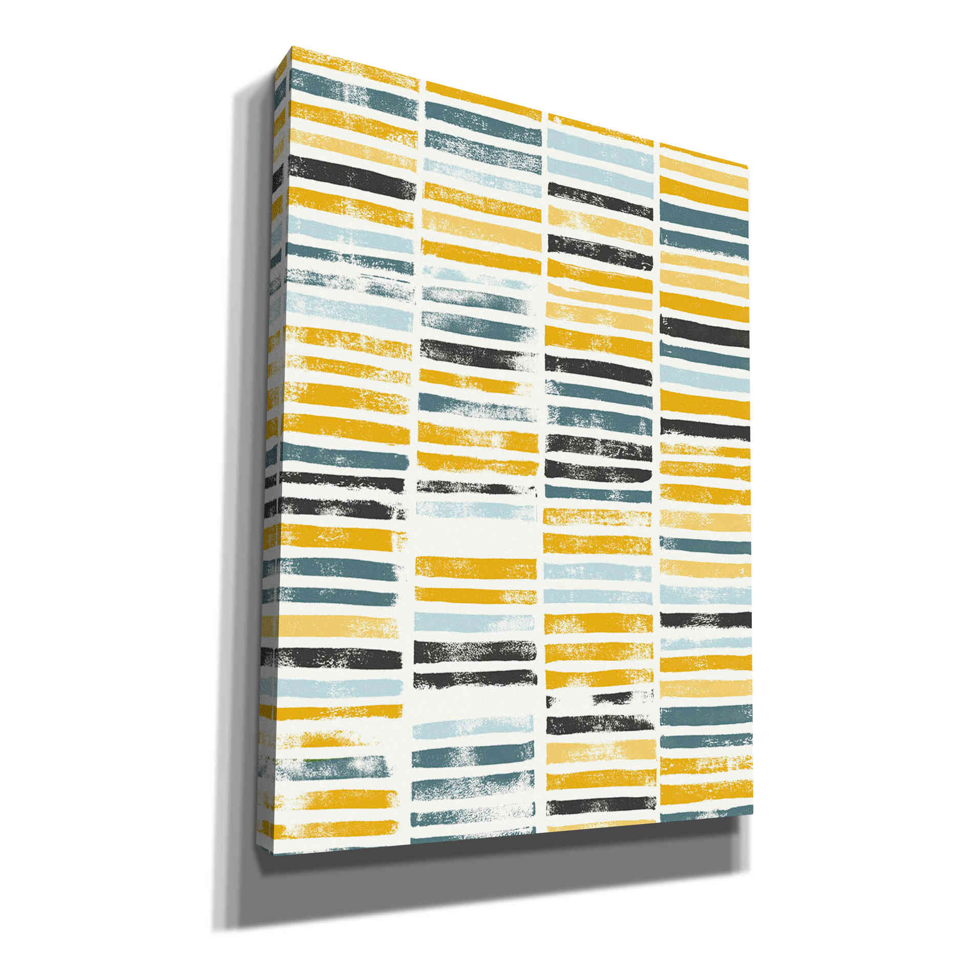 'Saffron Block Print II' by Grace Popp, Canvas Wall Glass