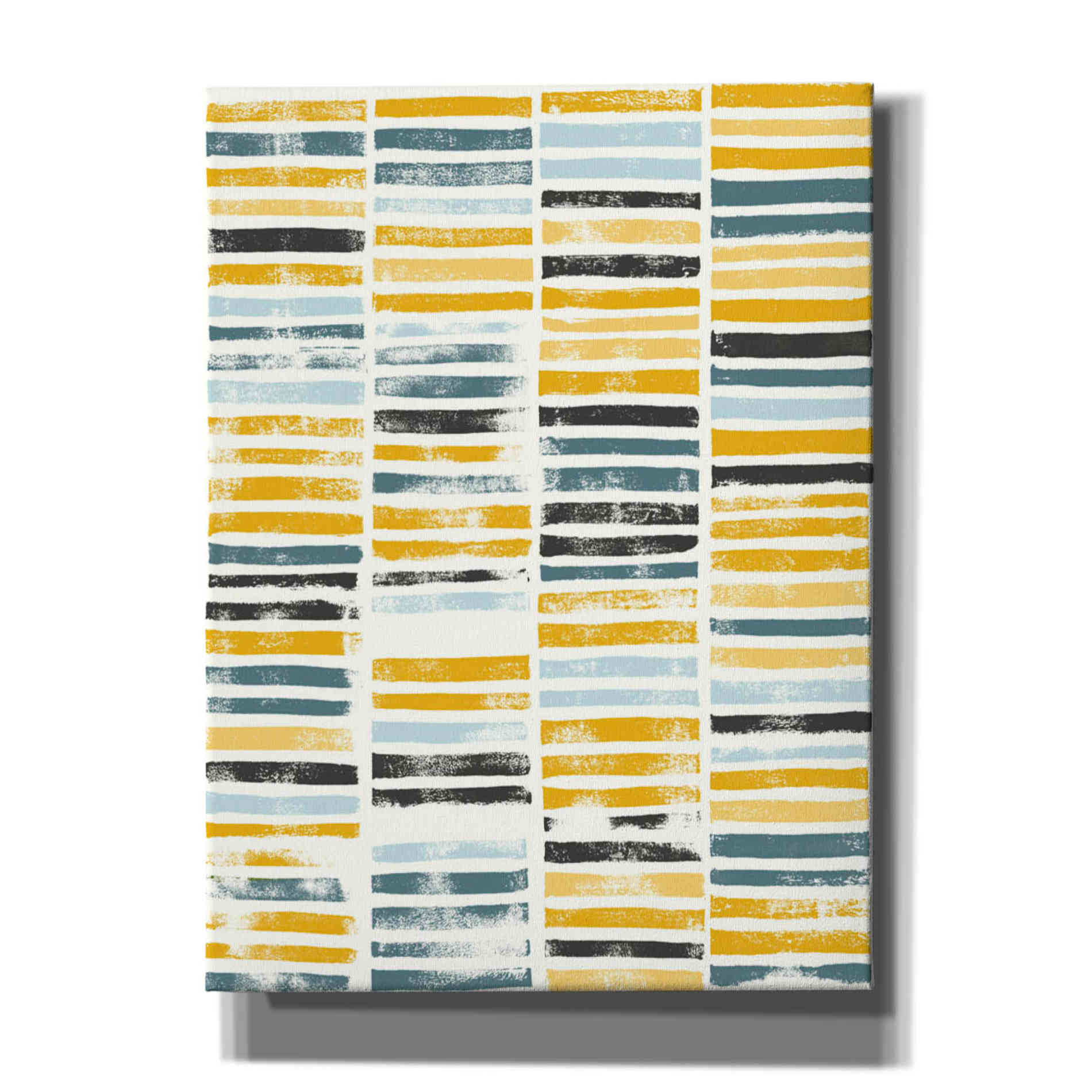 'Saffron Block Print II' by Grace Popp, Canvas Wall Glass