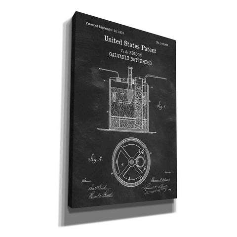 Image of 'Battery Blueprint Patent Chalkboard,' Canvas Wall Art