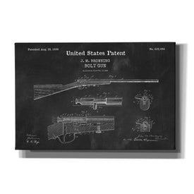 'Bolt Gun Blueprint Patent Chalkboard,' Canvas Wall Art