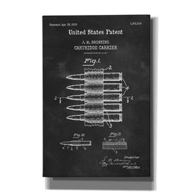 'Carrier Blueprint Patent Chalkboard,' Canvas Wall Art