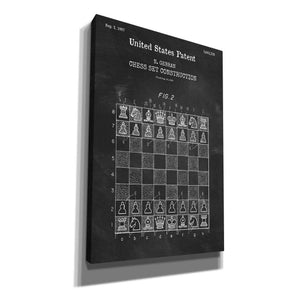 'Chess Blueprint Patent Chalkboard,' Canvas Wall Art