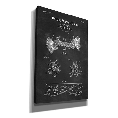 Image of 'Dog Chew toy Blueprint Patent Chalkboard,' Canvas Wall Art