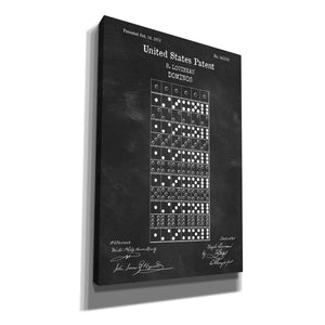 'Domino Blueprint Patent Chalkboard,' Canvas Wall Art
