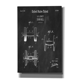 'Dumbbell Blueprint Patent Chalkboard,' Canvas Wall Art
