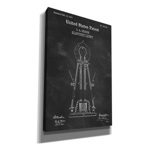 'Electric Light Blueprint Patent Chalkboard,' Canvas Wall Art