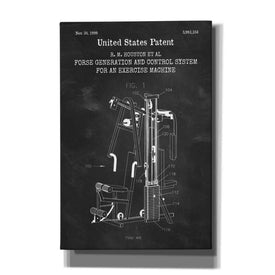 'Exercise Blueprint Patent Chalkboard,' Canvas Wall Art