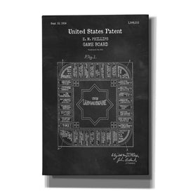 'Game Board Blueprint Patent Chalkboard,' Canvas Wall Art