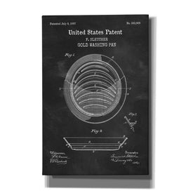 'Gold Pan Blueprint Patent Chalkboard,' Canvas Wall Art