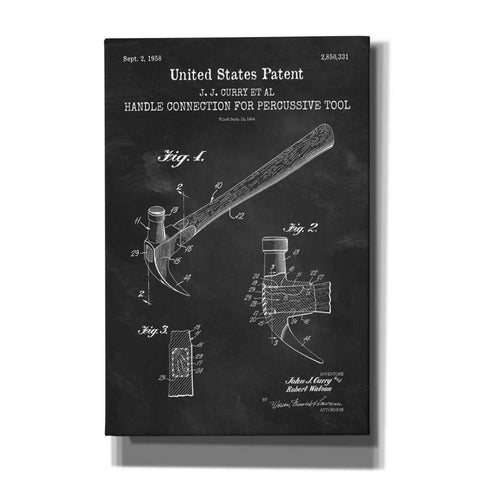 Image of 'Hammer Blueprint Patent Chalkboard,' Canvas Wall Art