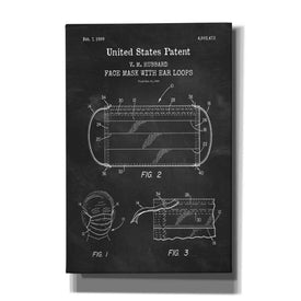 'Medical Face Mask Blueprint Patent Chalkboard,' Canvas Wall Art