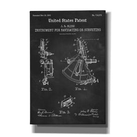 'Navigation Blueprint Patent Chalkboard,' Canvas Wall Art