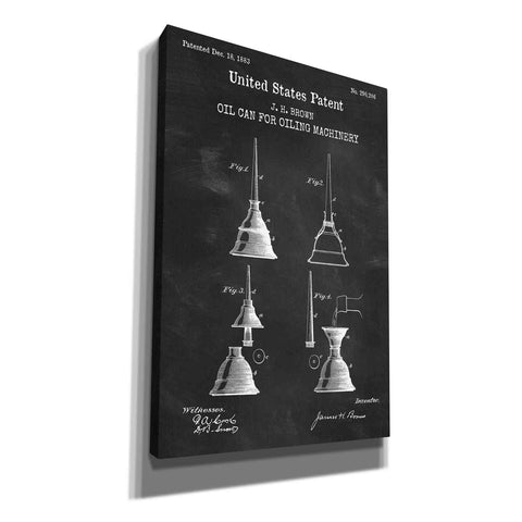 Image of 'Oil Can Blueprint Patent Chalkboard,' Canvas Wall Art