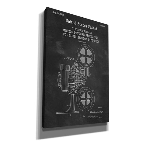 Image of 'Projector Blueprint Patent Chalkboard,' Canvas Wall Art