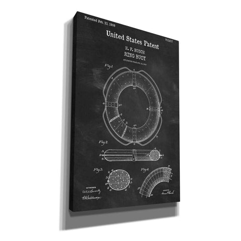 Image of 'Ring Buoy Blueprint Patent Chalkboard,' Canvas Wall Art