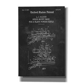 'Scope mount base Blueprint Patent Chalkboard,' Canvas Wall Art
