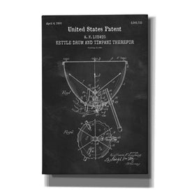 'Timpani Blueprint Patent Chalkboard,' Canvas Wall Art