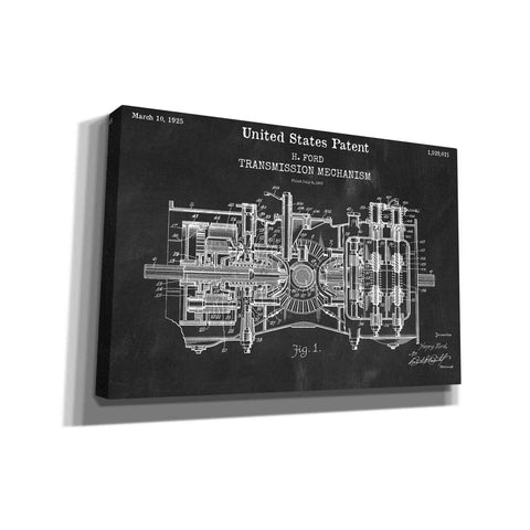 Image of 'Transmission Blueprint Patent Chalkboard,' Canvas Wall Art