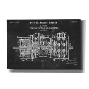 'Transmission Blueprint Patent Chalkboard,' Canvas Wall Art