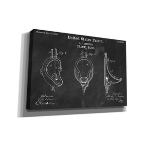 'Urinal Blueprint Patent Chalkboard,' Canvas Wall Art
