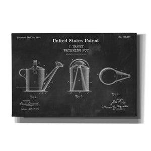 'Watering Can Blueprint Patent Chalkboard,' Canvas Wall Art