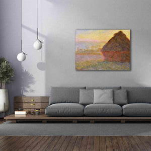 'Grainstack Sunset' by Claude Monet, Canvas Wall Art,54 x 40