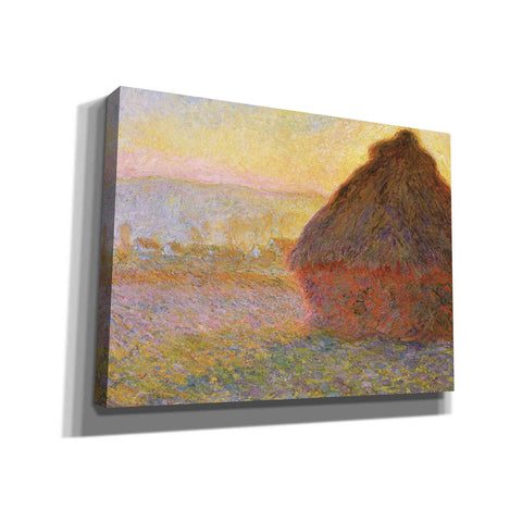 Image of 'Grainstack Sunset' by Claude Monet, Canvas Wall Art