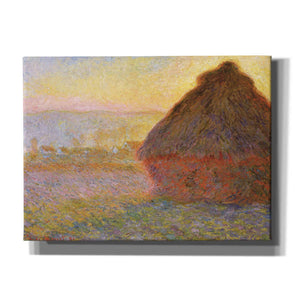 'Grainstack Sunset' by Claude Monet, Canvas Wall Art