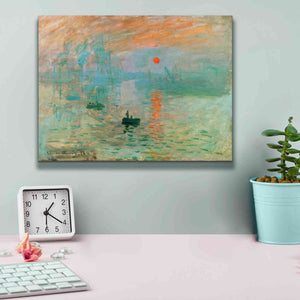 'Impression, Sunrise' by Claude Monet, Canvas Wall Art,16 x 12