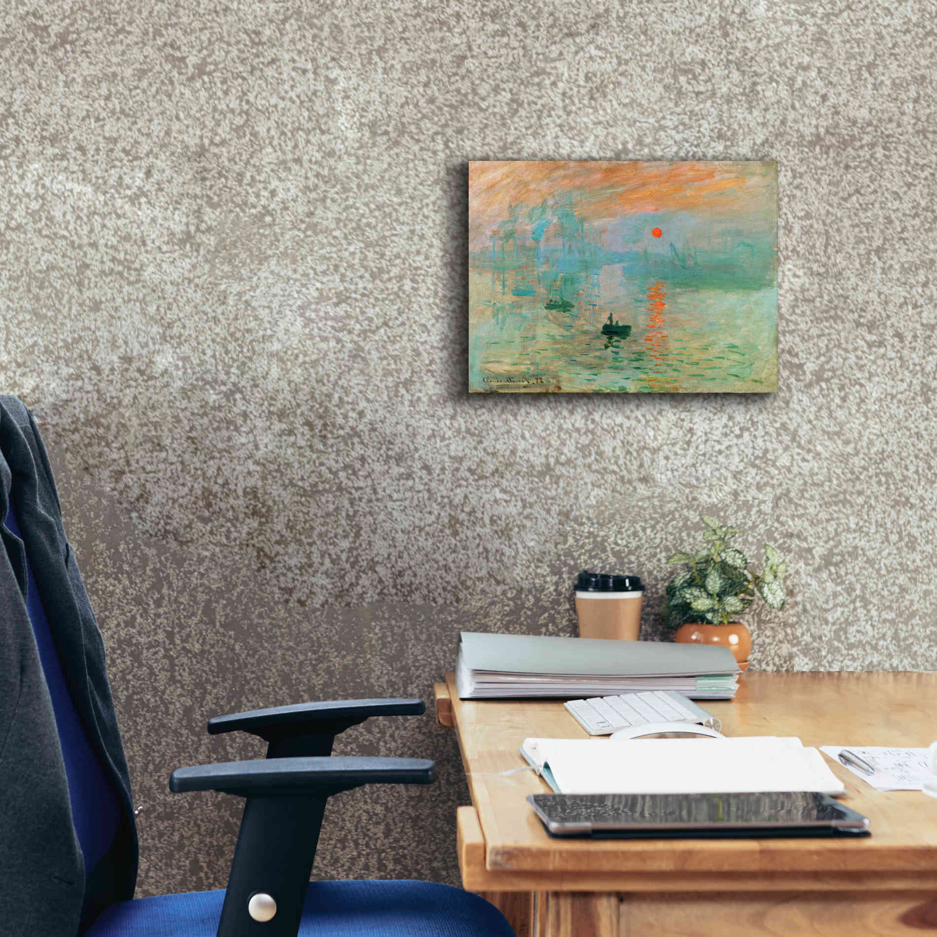 'Impression, Sunrise' by Claude Monet, Canvas Wall Art,16 x 12