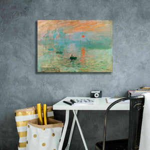 'Impression, Sunrise' by Claude Monet, Canvas Wall Art,26 x 18