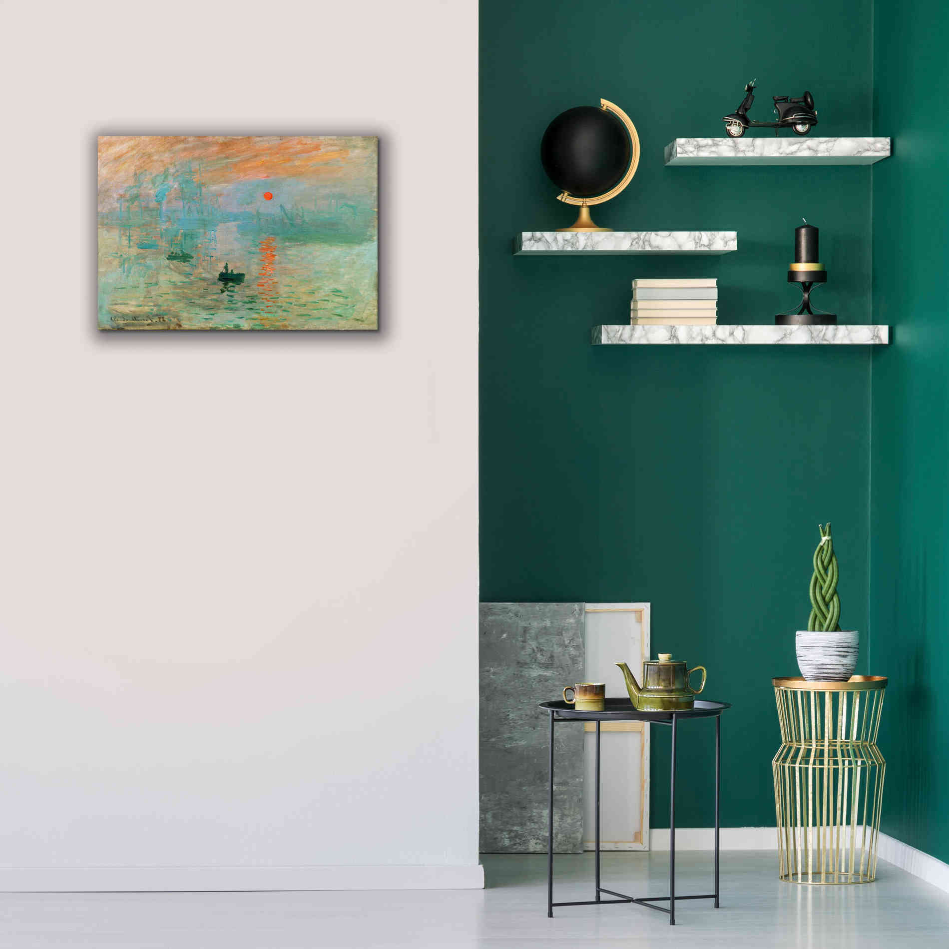 'Impression, Sunrise' by Claude Monet, Canvas Wall Art,26 x 18