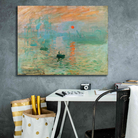 Image of 'Impression, Sunrise' by Claude Monet, Canvas Wall Art,34 x 26