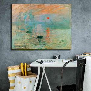 'Impression, Sunrise' by Claude Monet, Canvas Wall Art,34 x 26