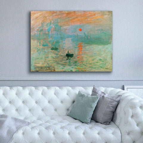 Image of 'Impression, Sunrise' by Claude Monet, Canvas Wall Art,54 x 40
