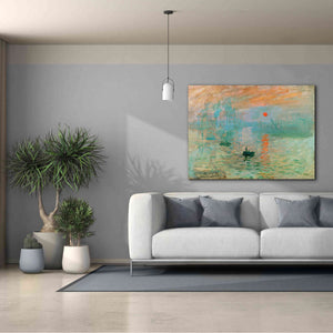 'Impression, Sunrise' by Claude Monet, Canvas Wall Art,54 x 40