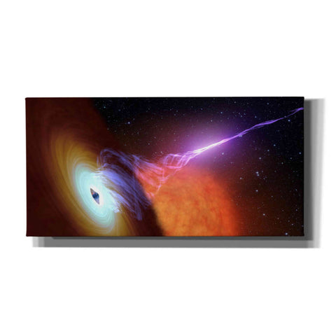 Image of 'Black Hole with Jet,' Canvas Wall Art