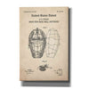'Baseball Catchers Mask Blueprint Patent Parchment,' Canvas Wall Art