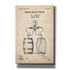 'Beer Pump Blueprint Patent Parchment,' Canvas Wall Art