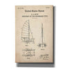'Catamaran Sailboat Blueprint Patent Parchment,' Canvas Wall Art