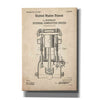 'Combustion Engine Blueprint Patent Parchment,' Canvas Wall Art