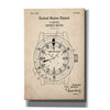'Diver's Watch Blueprint Patent Parchment,' Canvas Wall Art