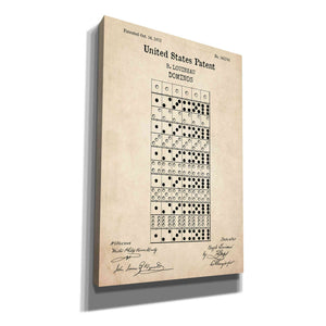 'Domino Blueprint Patent Parchment,' Canvas Wall Art