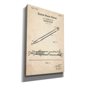 'Drumsticks, 1964 Blueprint Patent Parchment,' Canvas Wall Art