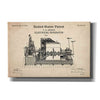 'Edison Electric Generator Blueprint Patent Parchment,' Canvas Wall Art